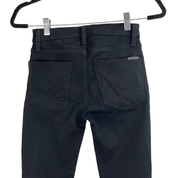 Hudson Jeans Black Nico Midrise Distressed Super Skinny Jeans Size 24 - Picture 6 of 10